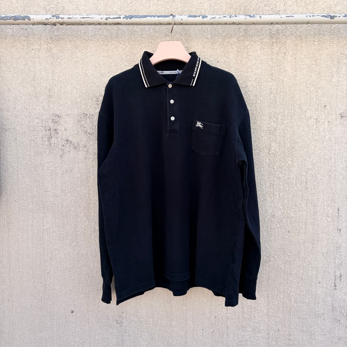 버버리 블루라벨 원포켓 기마병자수 PK카라 롱슬리브(L) 상품이미지1