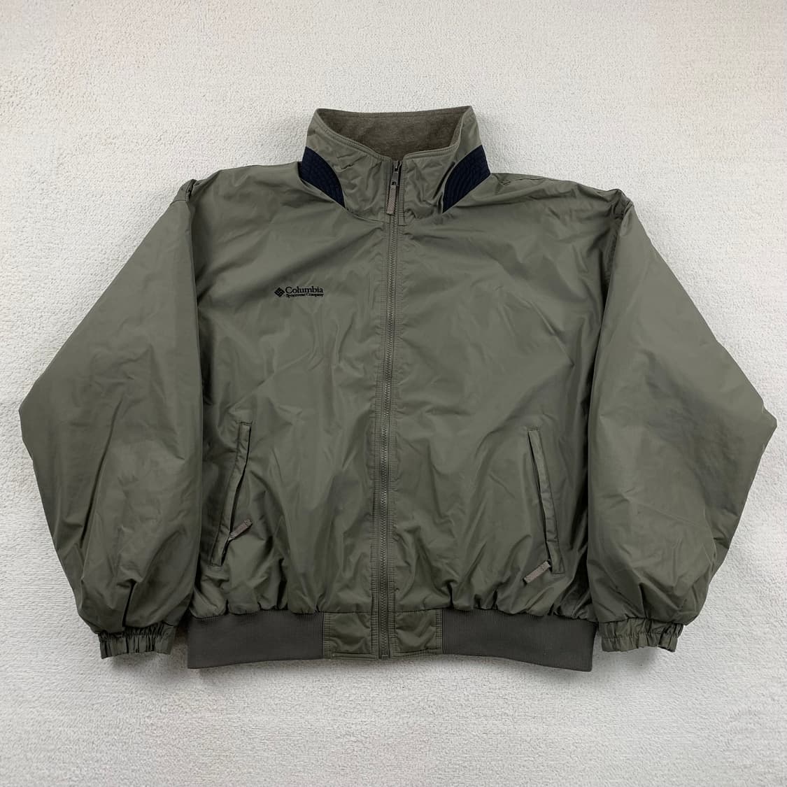 90s 컬럼비아 나일론셀 웜업 블루종 자켓  상품이미지1