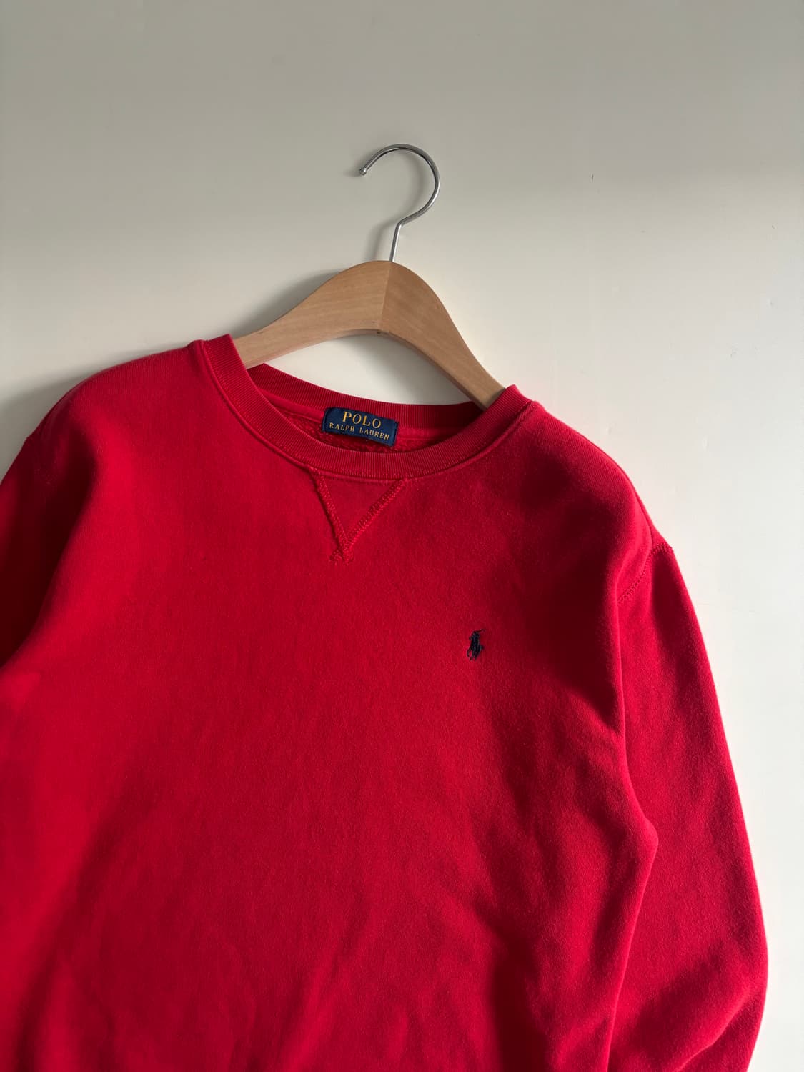 Polo 폴로 랄프로렌 신형 레드컬러 코튼 맨투맨 상품이미지2