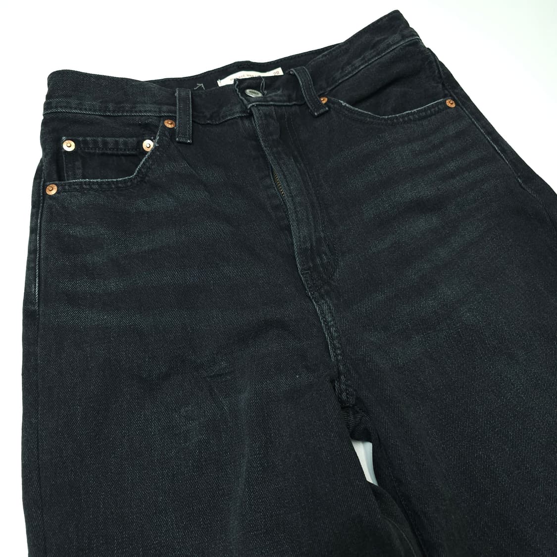 리바이스 와이드 흑청 데님팬츠 28 상품이미지5