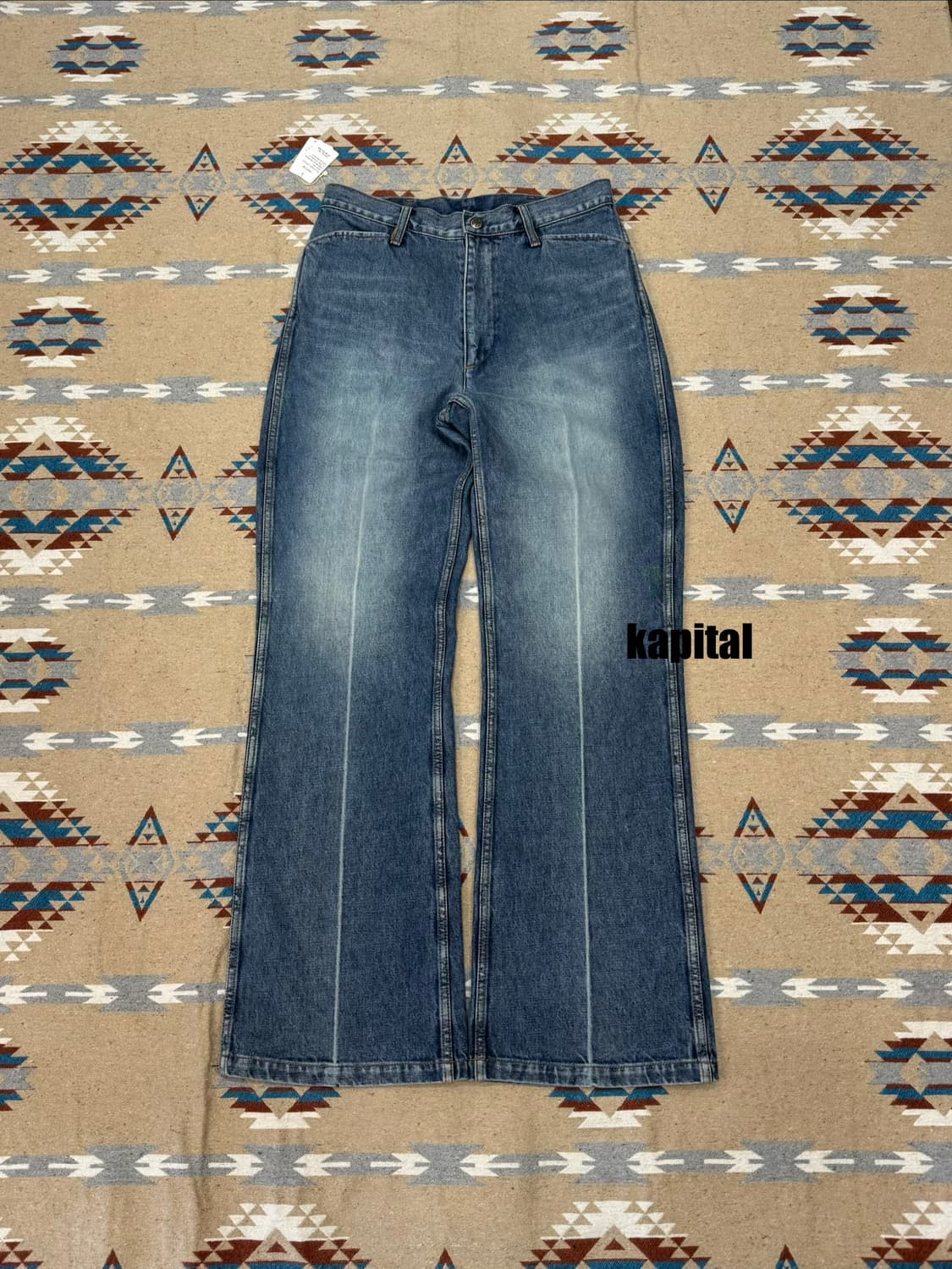 [32] 캐피탈 14 온즈 데님 5P 프리스코 센터 플리츠 프로세싱 상품이미지1