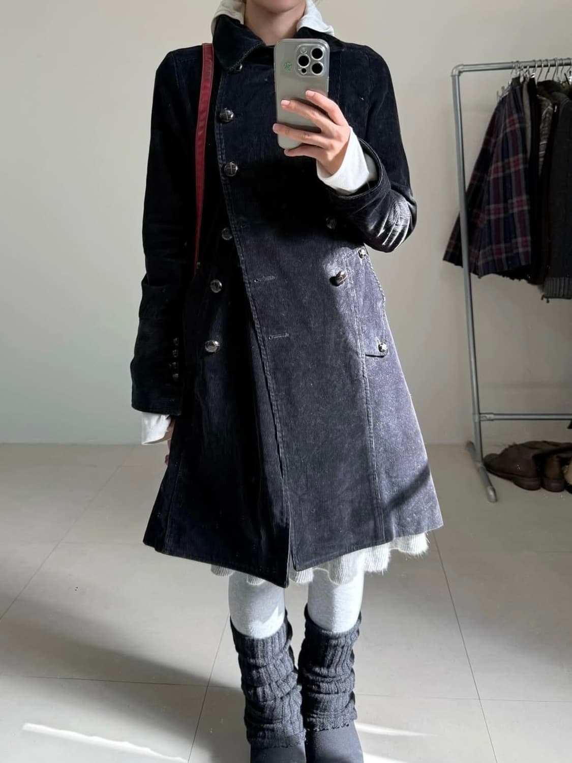 피쉬룸 코듀로이 코트 (네이비) 상품이미지4