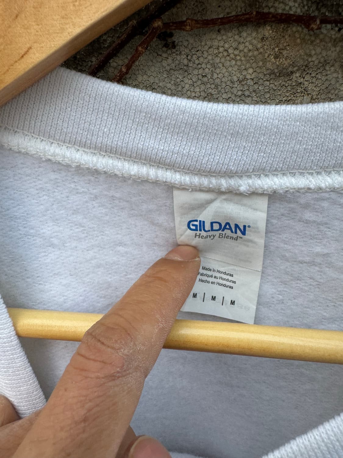 00s 길단 vacay 프린팅 염색 투톤 스웻 셔츠 맨투맨 화이트 m 상품이미지4