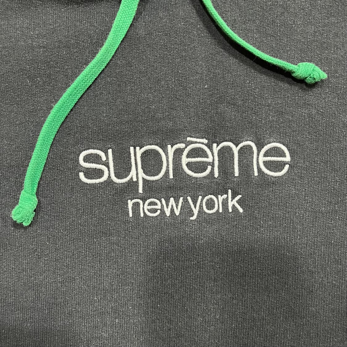 슈프림 뉴욕 클래식 로고 그린 헤비 코튼 후디 상품이미지7