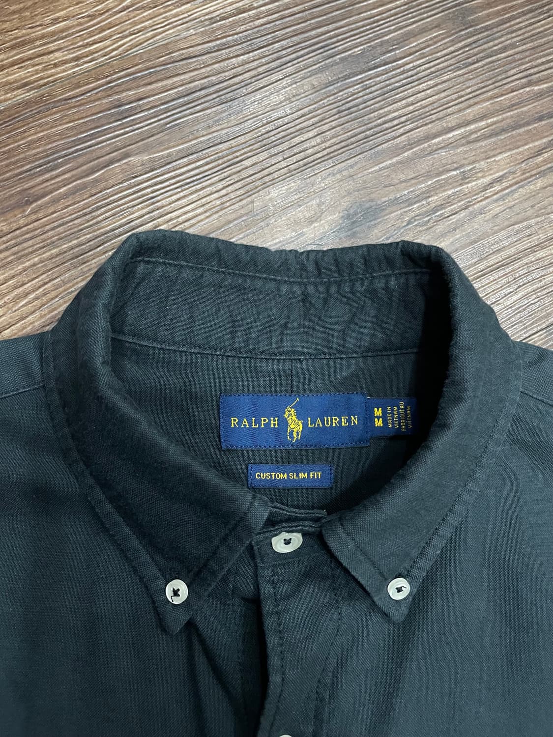 폴로 랄프로렌 블랙 커스텀 슬림핏 셔츠 상품이미지6