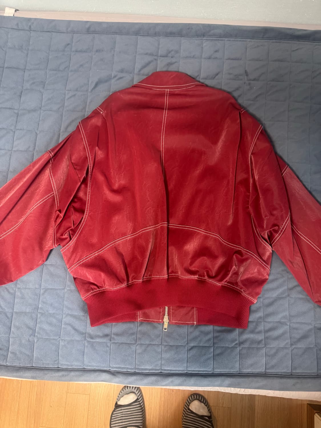 레드 가죽자켓 (free) 상품이미지2