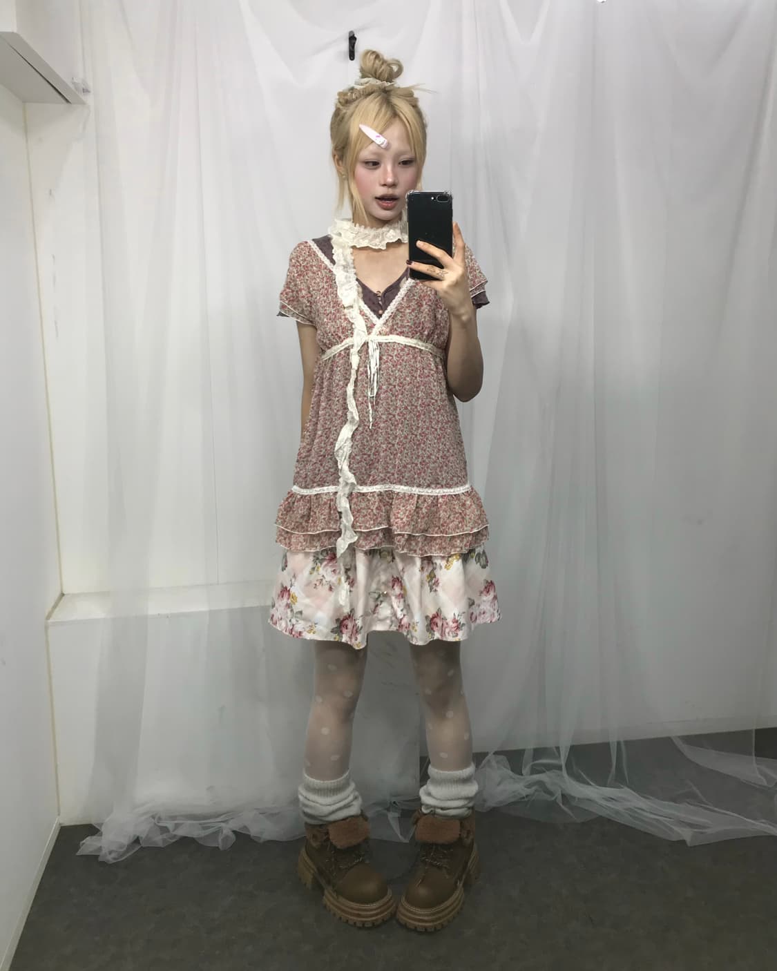 ✿ 뮤트 핑크 페어리 플라워 잔꽃 하구미 코디 set ✿ 상품이미지2