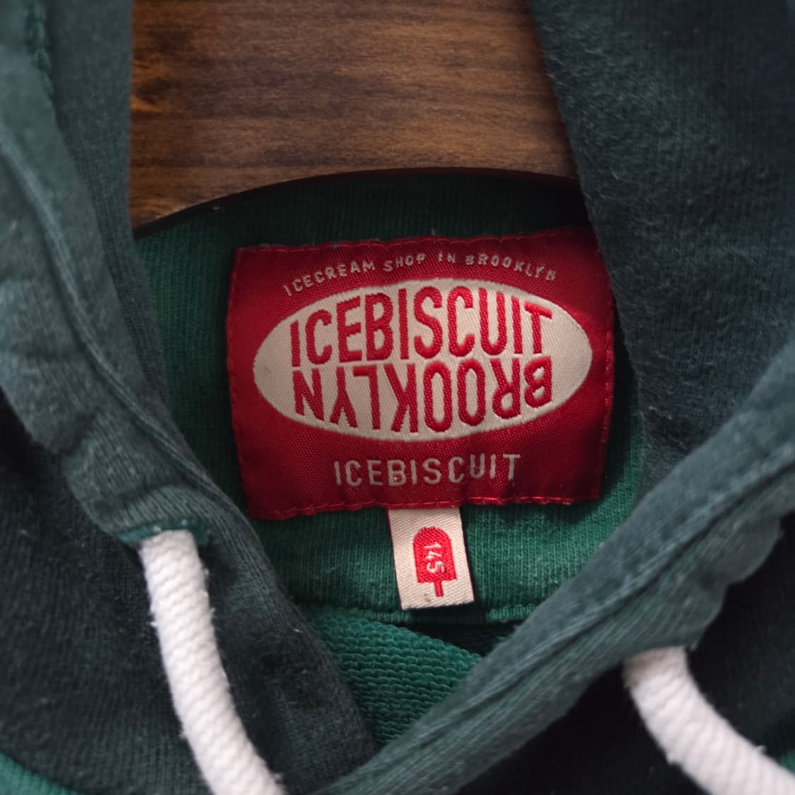 아이스비스킷 키즈 프린팅 후드티 그린 145 상품이미지4