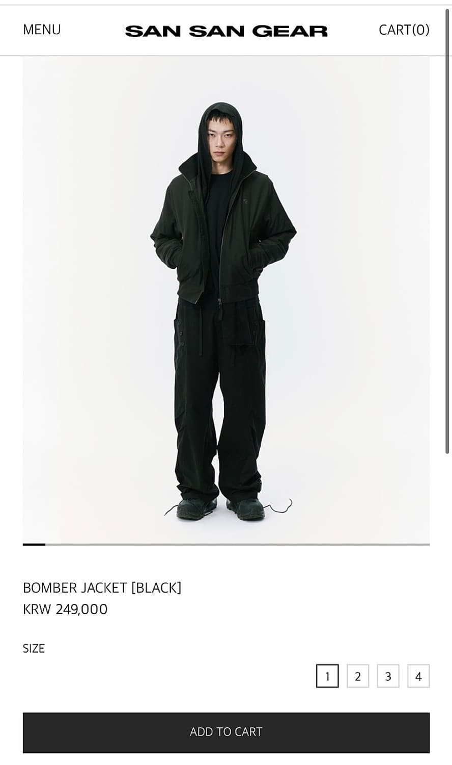 산산기어 봄버 자켓 블랙 상품이미지1