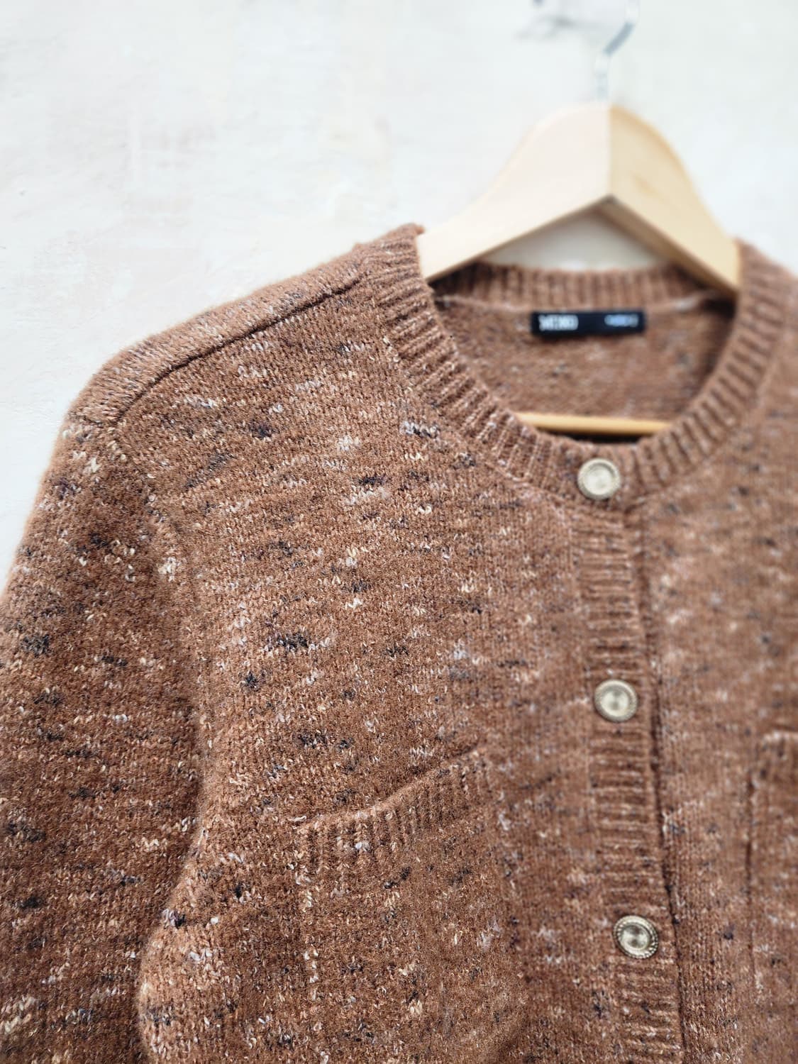 미쏘 트위드 브라운 가디건 상품이미지2