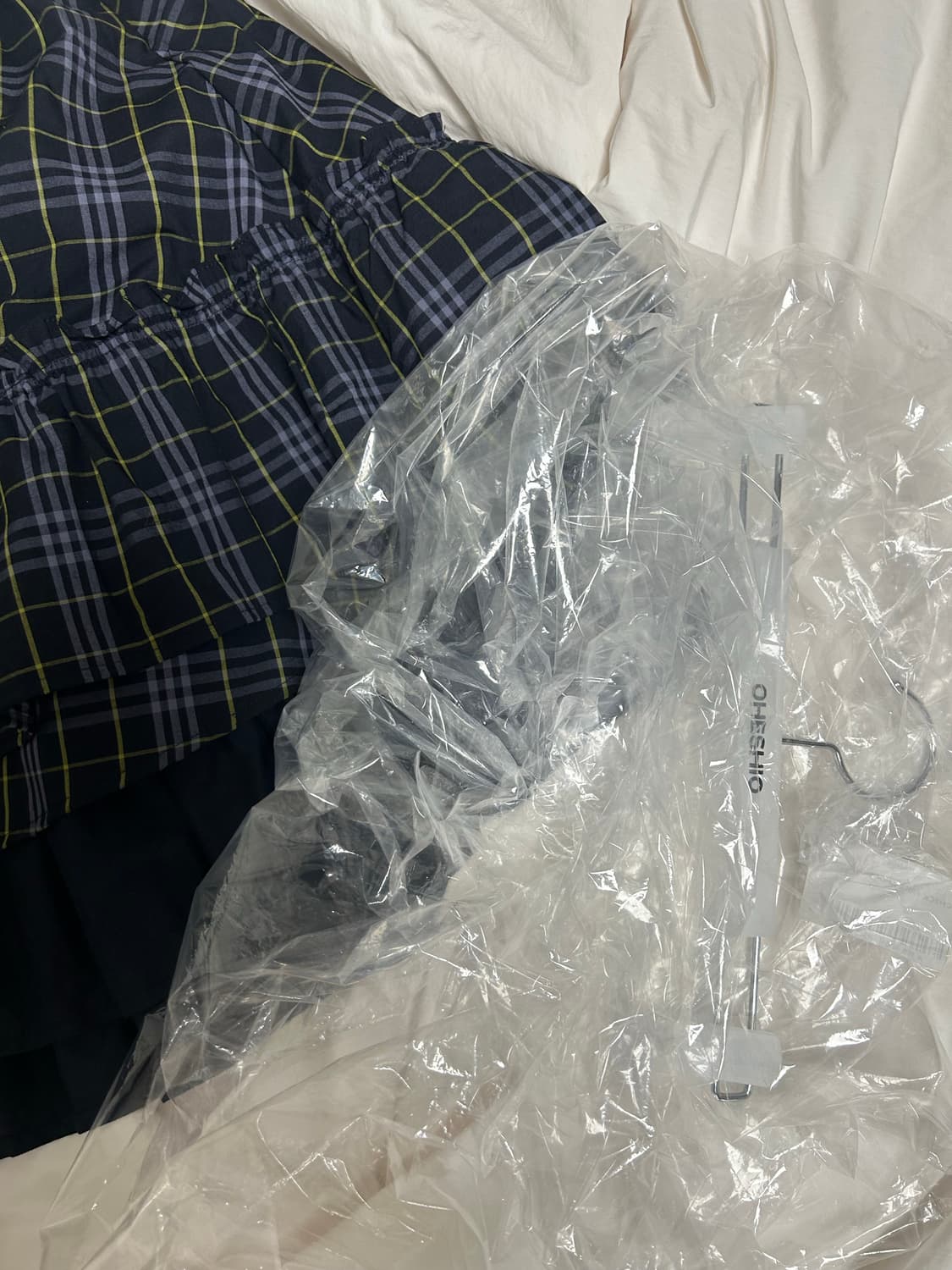 오헤시오 체크 프릴 미디 스커트 상품이미지3