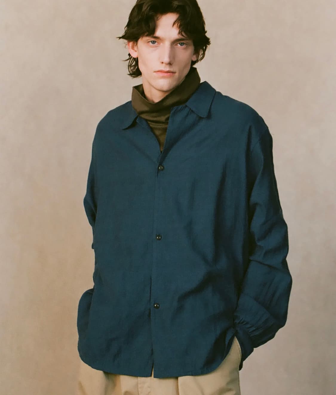 [M]NICENESS 나이스네스 25AW S.THOM 오픈카라 셔츠 상품이미지1