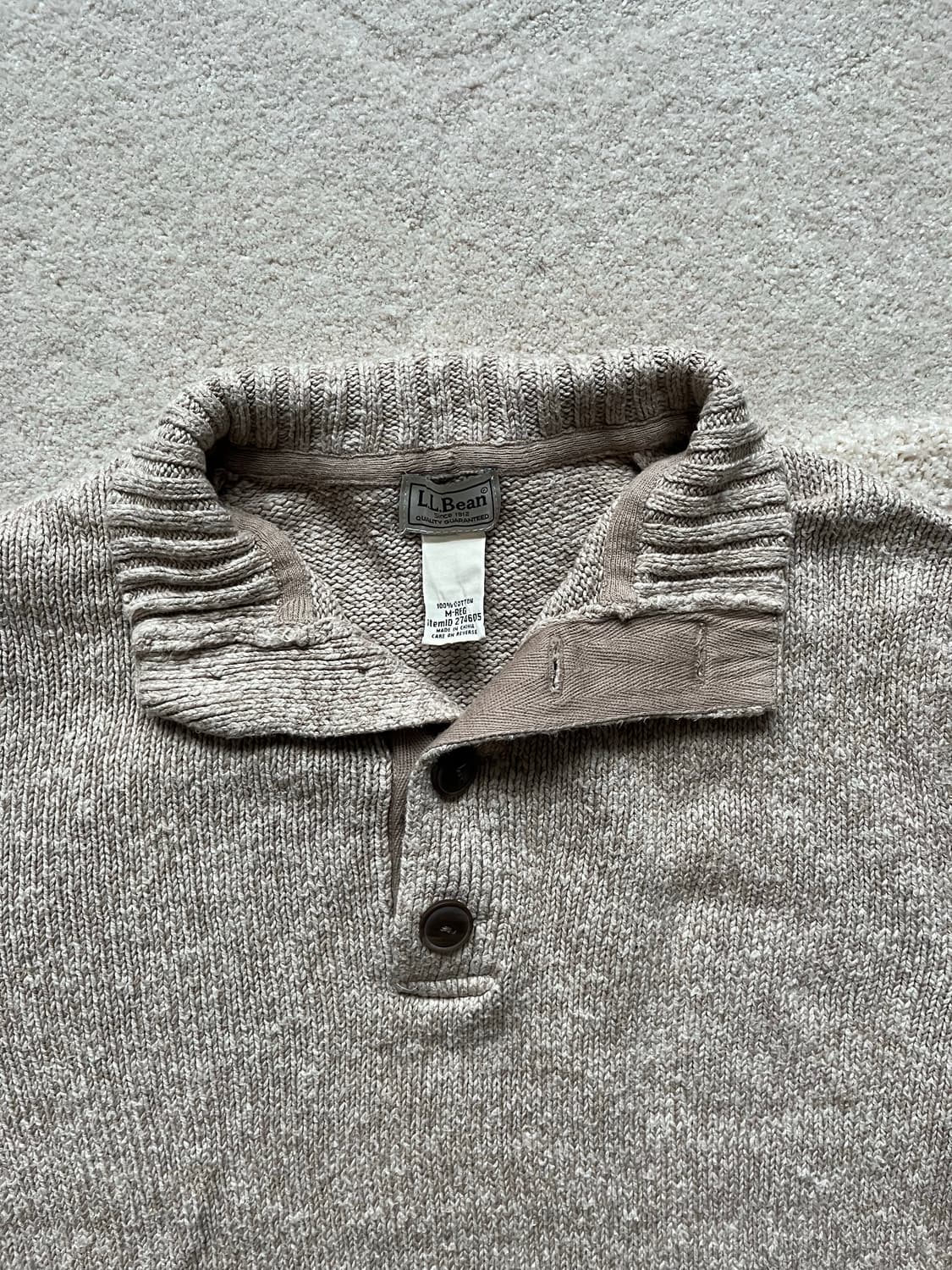 90s L.L.Bean 램스울 폴로넥 스웨터 (100-103) 상품이미지3