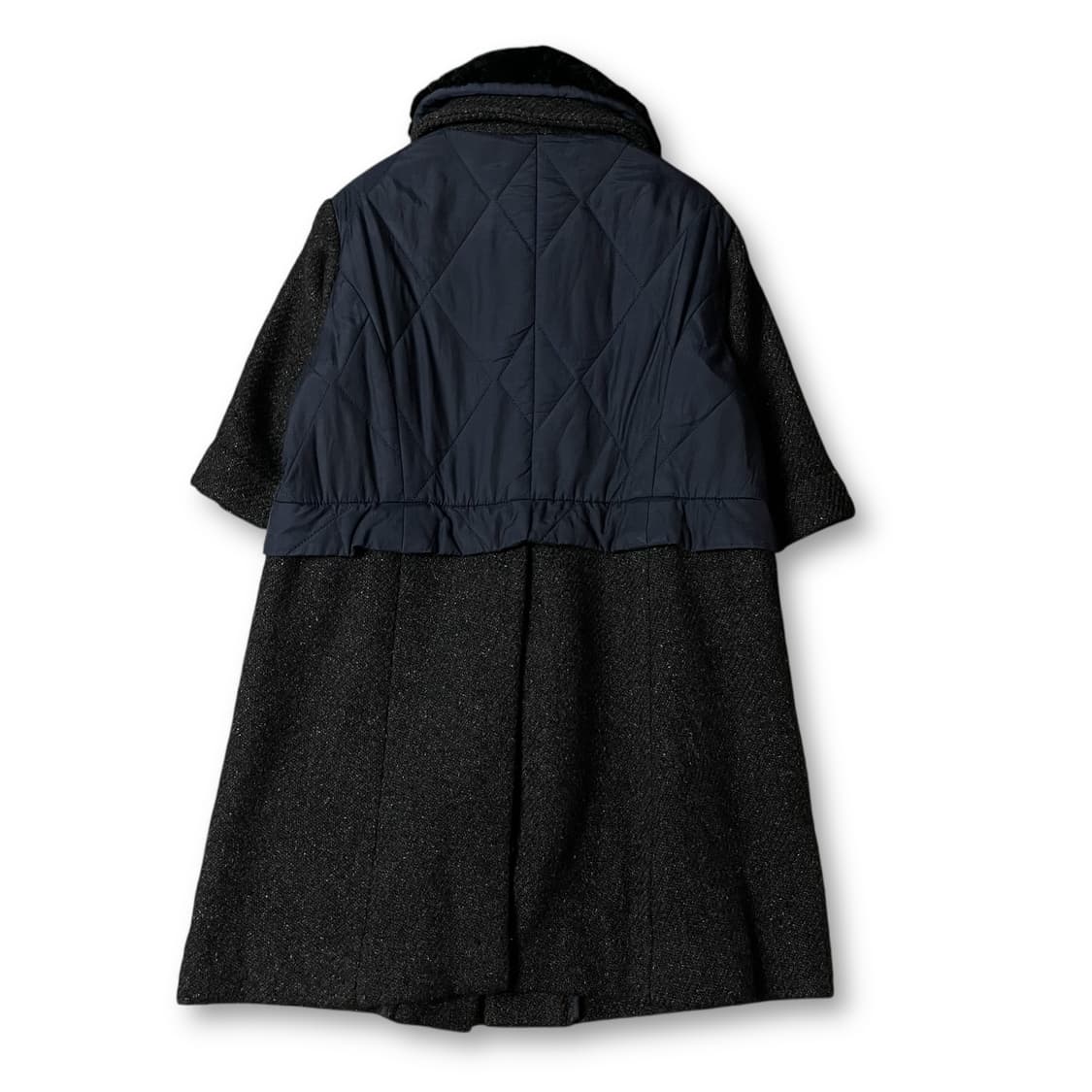 마르니 차콜 네이비 패치 워크 울 롱코트 6 상품이미지3