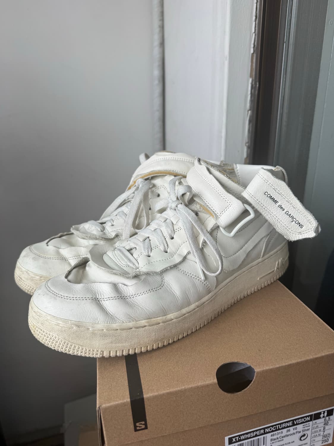 (290) 나이키 꼼데가르송 에어포스 미드 화이트 상품이미지2