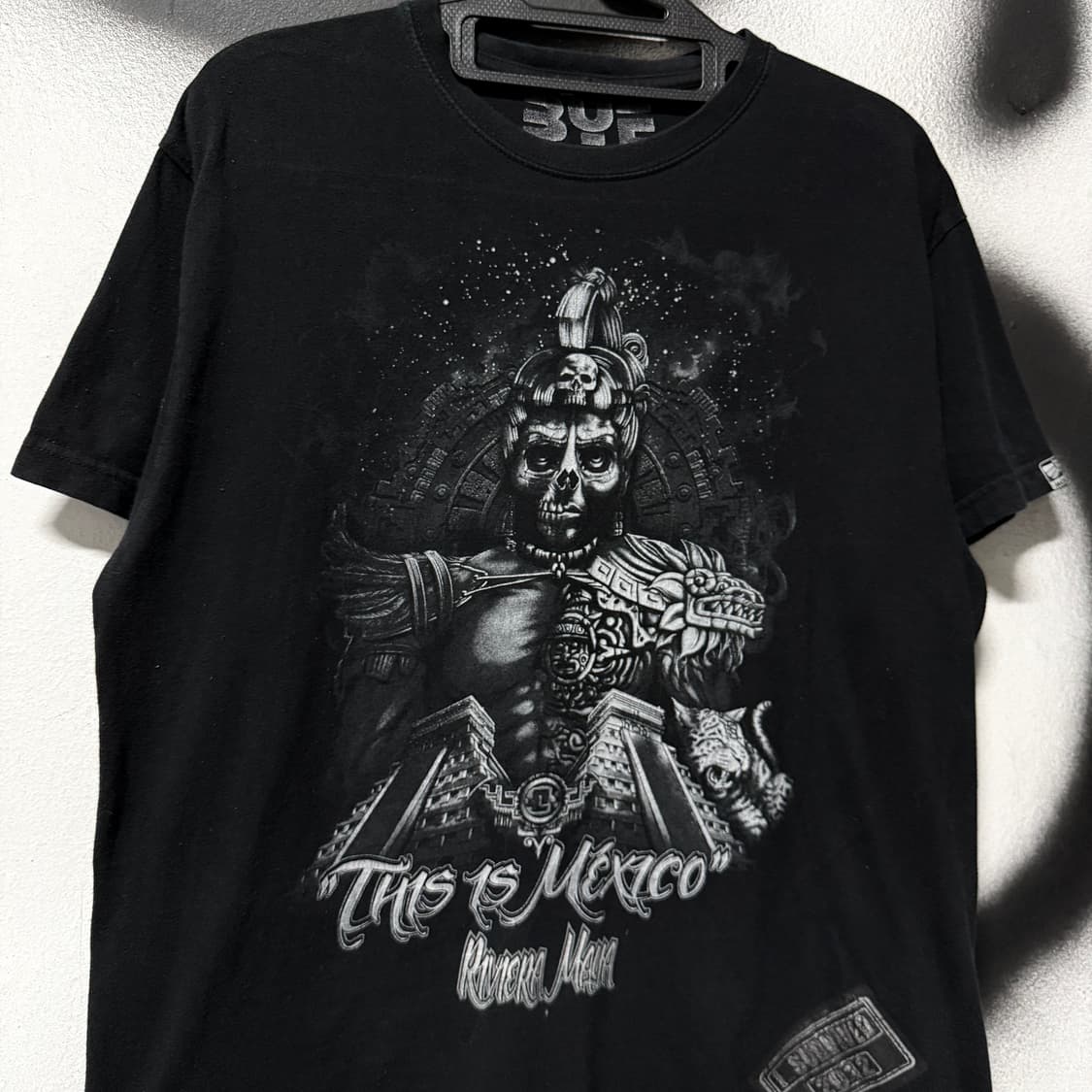 VTG 빈티지 스컬 빅 프린팅 펑크 반팔 티셔츠 상품이미지3