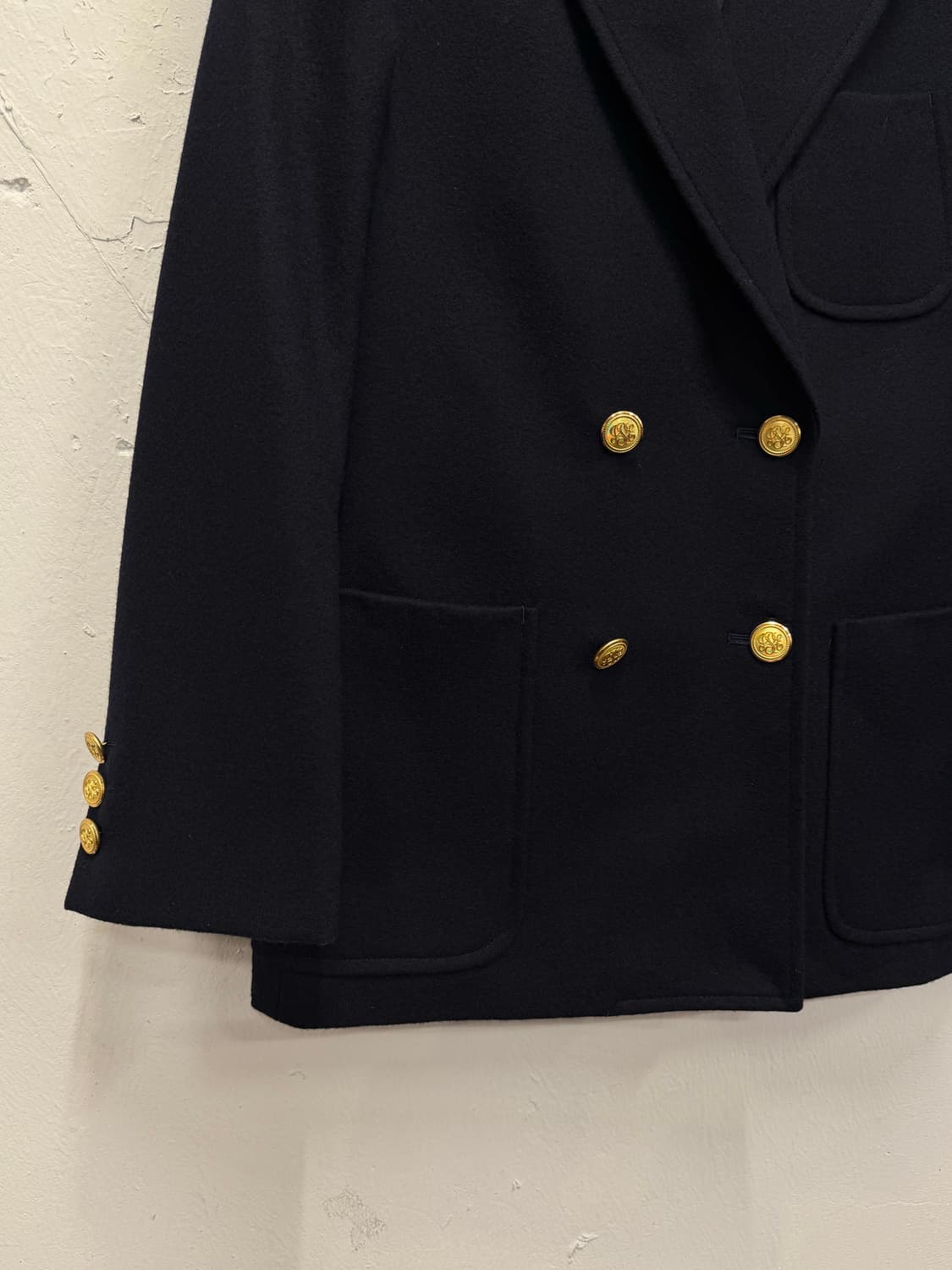 44) J.PRESS Double-Breasted Navy Wool Bl 상품이미지3