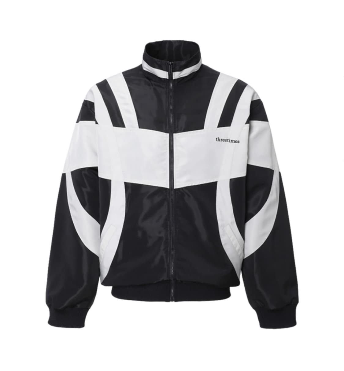 쓰리타임즈 오티스 윈드브레이커 블랙 S / 오버핏 바람막이 otis 상품이미지1