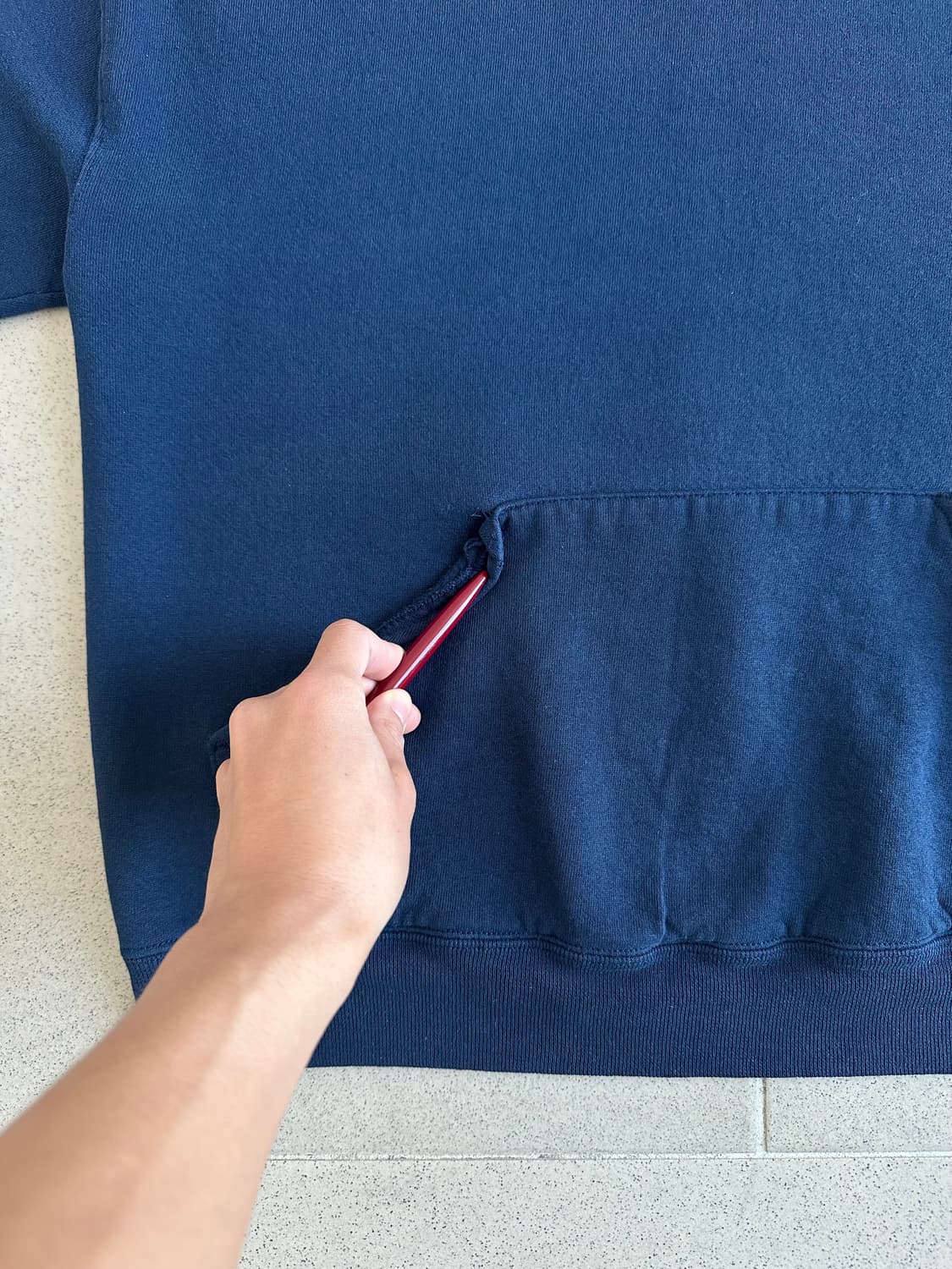 90s 빈티지 러셀 후드 네이비 L 상품이미지3