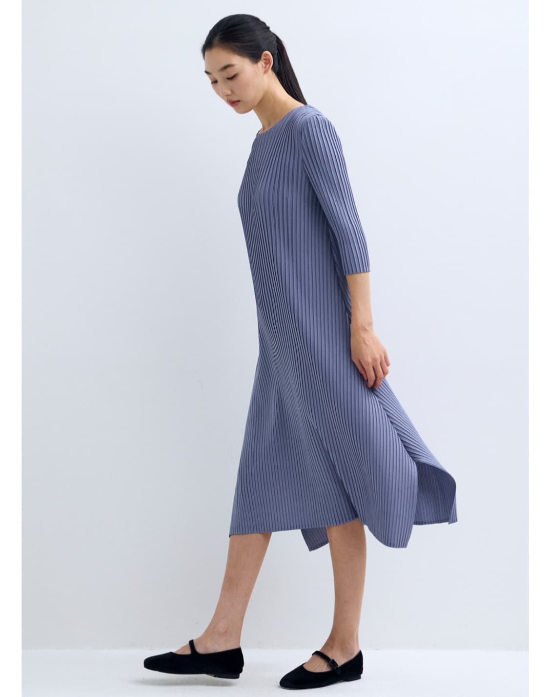 플리츠미 사이드슬릿 A라인 5부 원피스 (정가15.8/전체품절) 새상품 상품이미지8