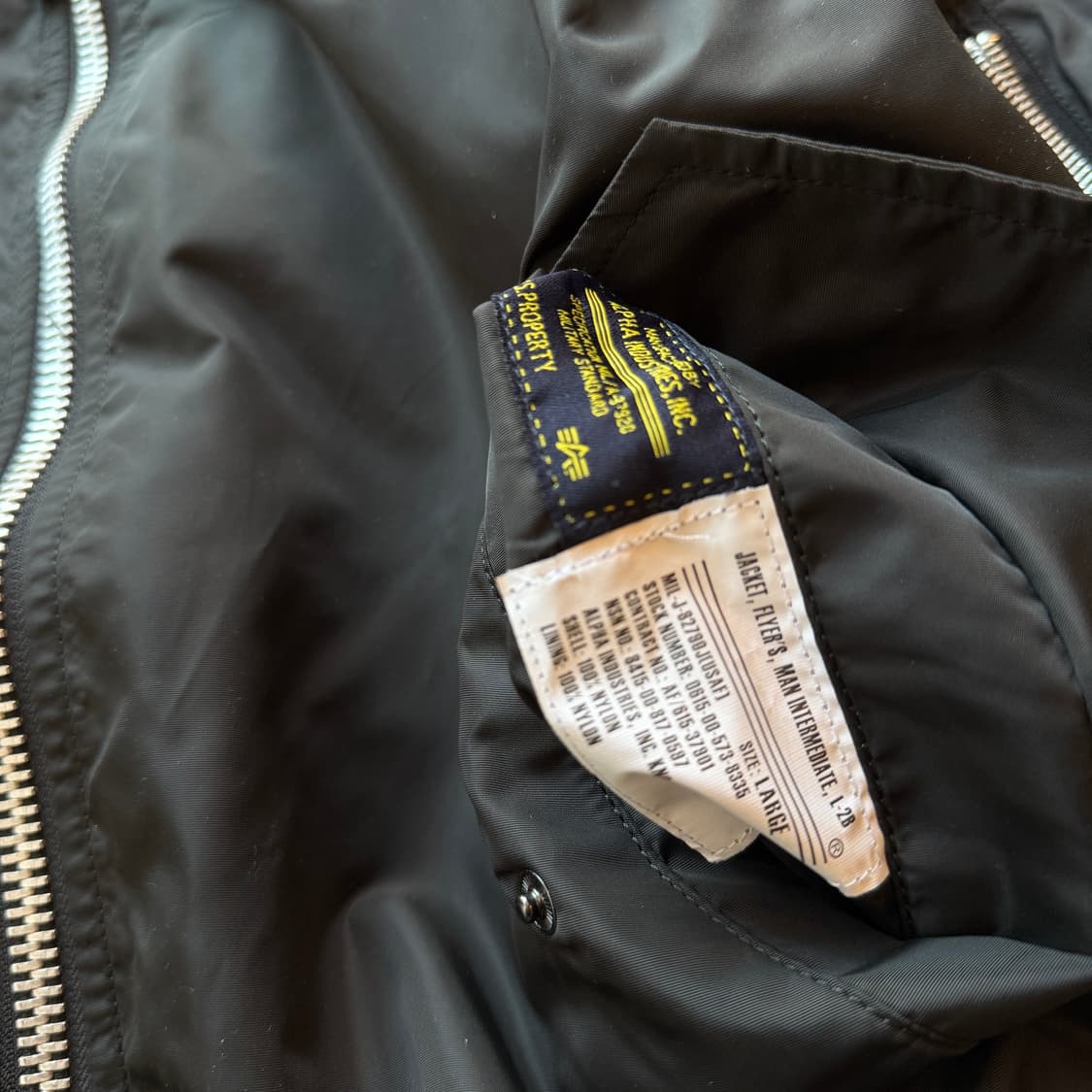 알파 인더스트리 플라이트 자켓 상품이미지5