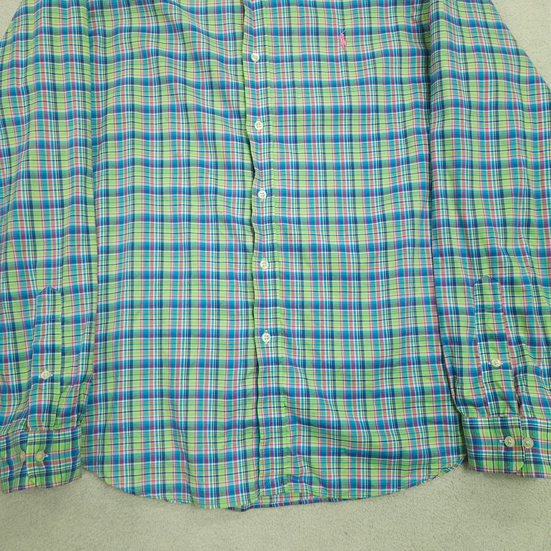 폴로 랄프 로렌 신형 체크 셔츠 XXL 상품이미지3