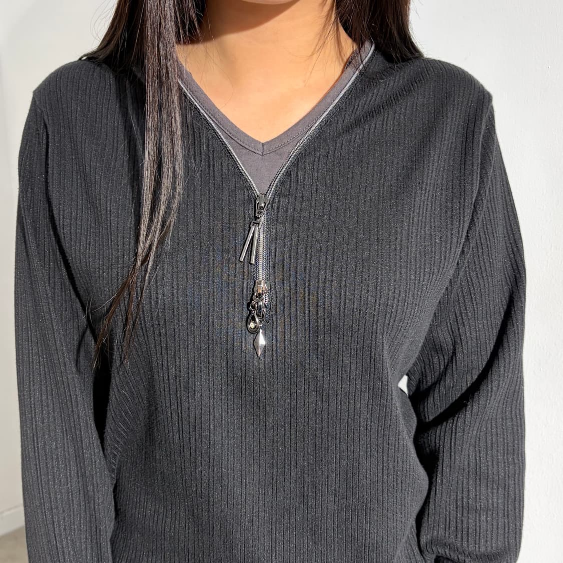 Male & Co. 레이어드 지퍼 긴팔티셔츠 상품이미지2