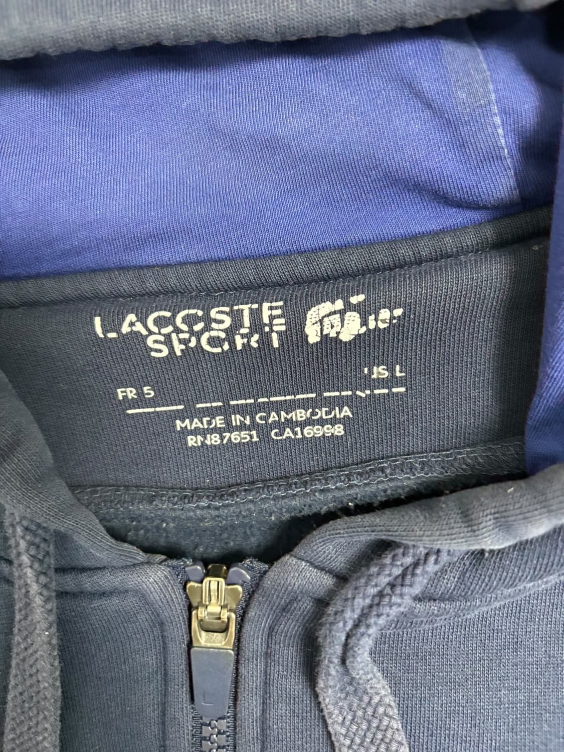 라코스테 후드집업 네이비 상품이미지8