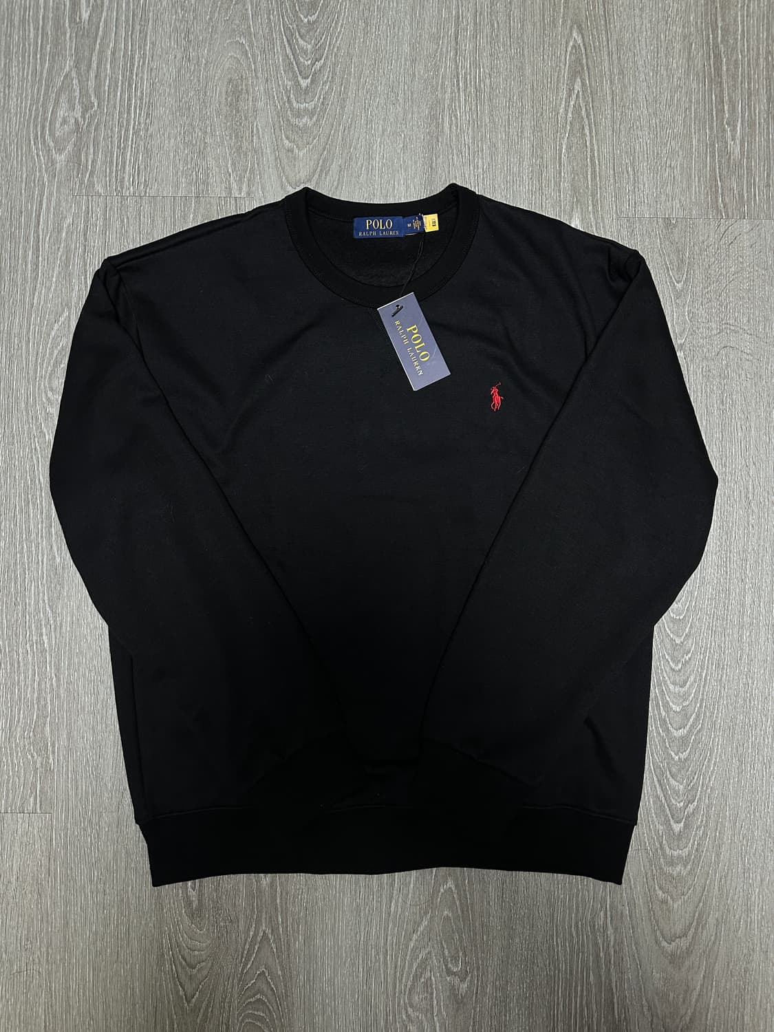 폴로 랄프로렌 검정 맨투맨 티셔츠 상품이미지1