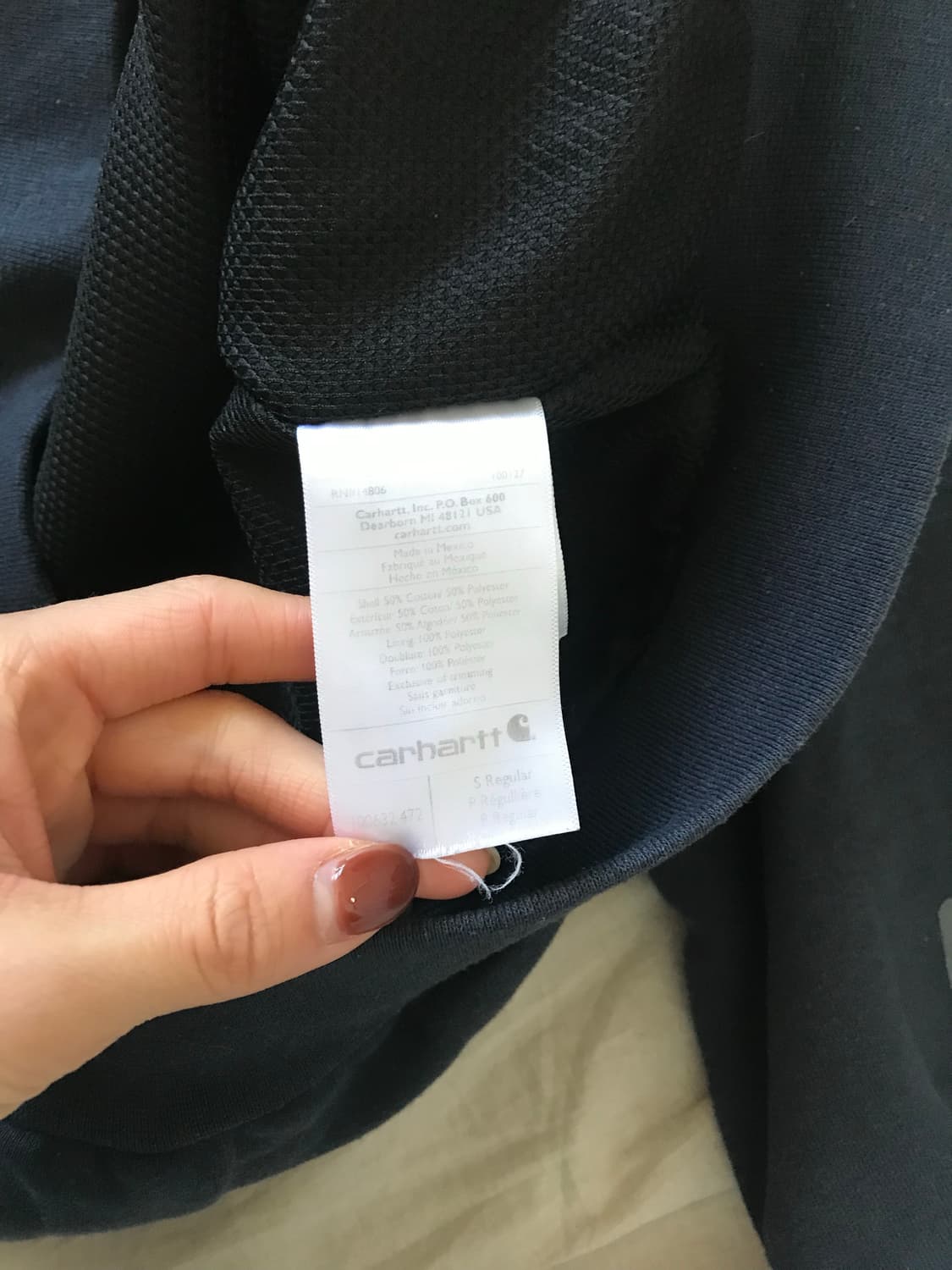 칼하트 레인디펜더 네이비 써멀 후드집업 상품이미지8