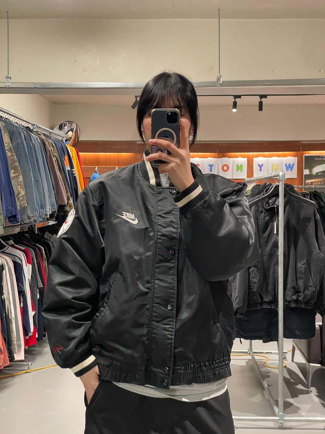 90‘s 나이키 빅로고 베이스볼 자켓   상품이미지1