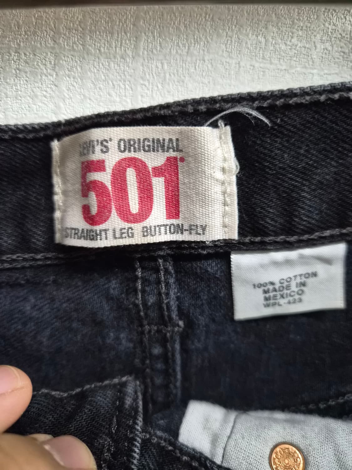 34) 리바이스 501 멕시코 생산 블랙데님 팝니다 상품이미지3