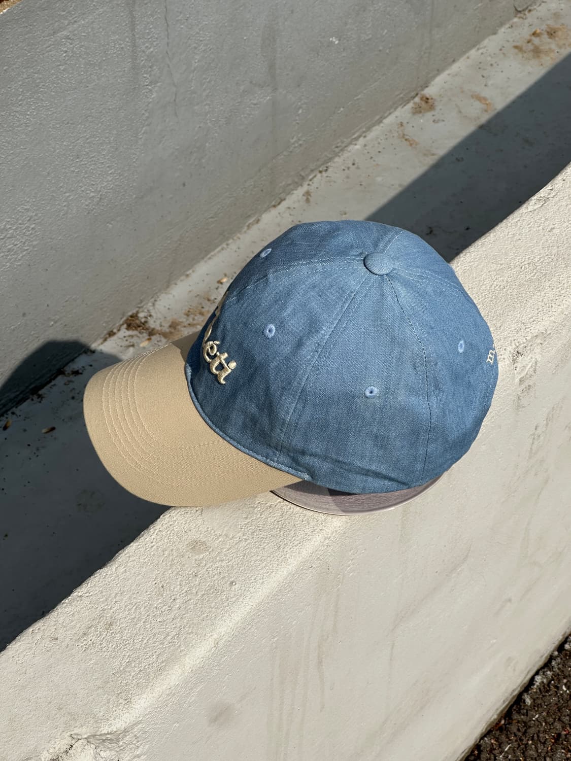 [M-L] 미네티 투톤 남여공용 데님 볼캡 모자 상품이미지3