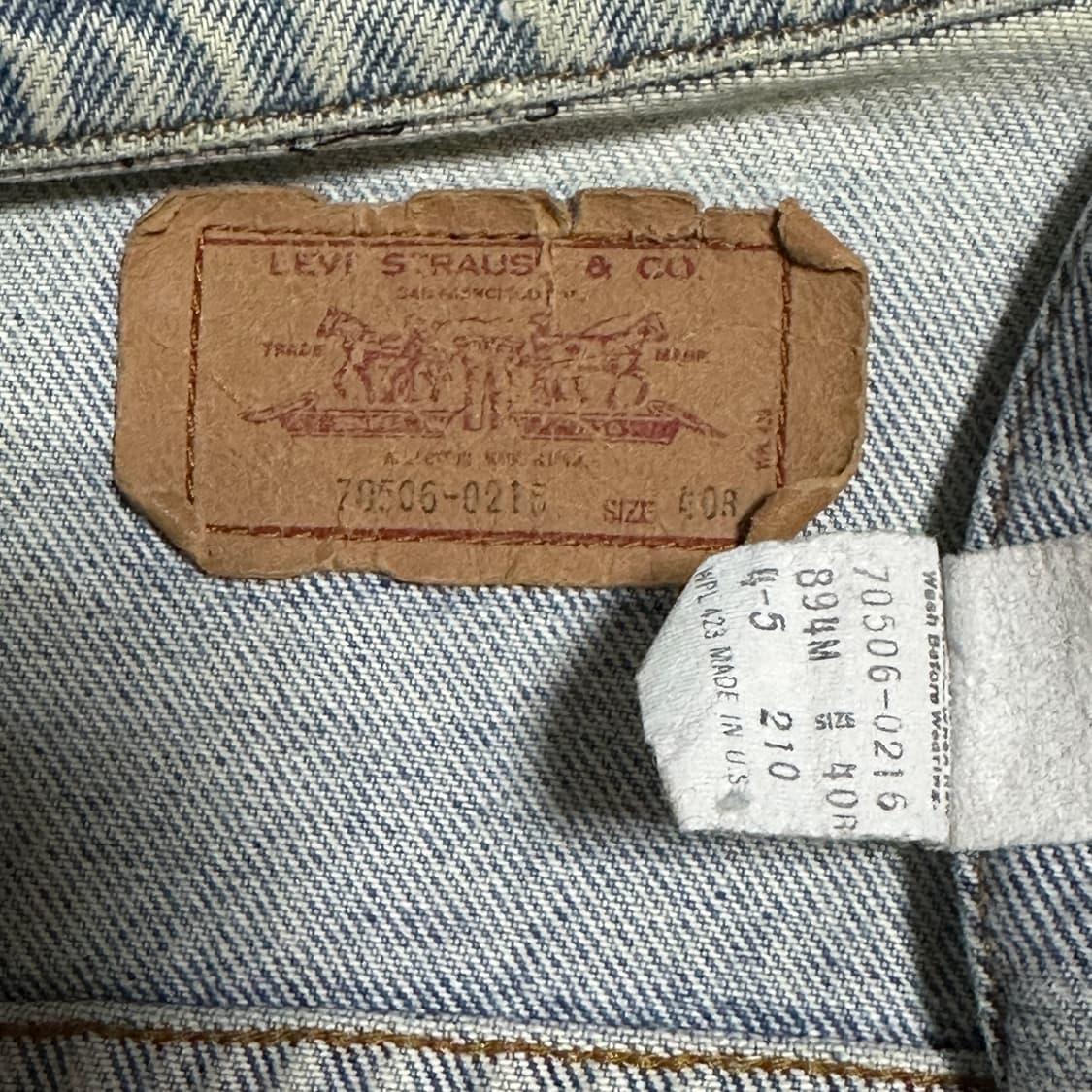 80s 리바이스 70506-0216 트러커 자켓 상품이미지6