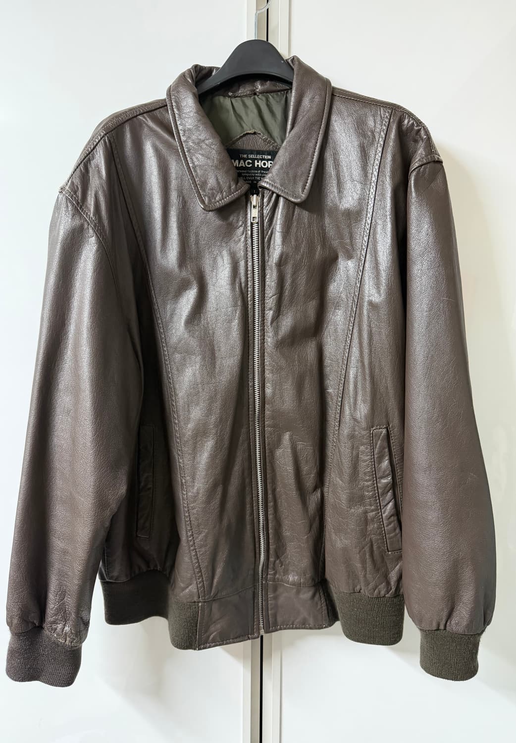 빈티지 브라운 가죽자켓 상품이미지1