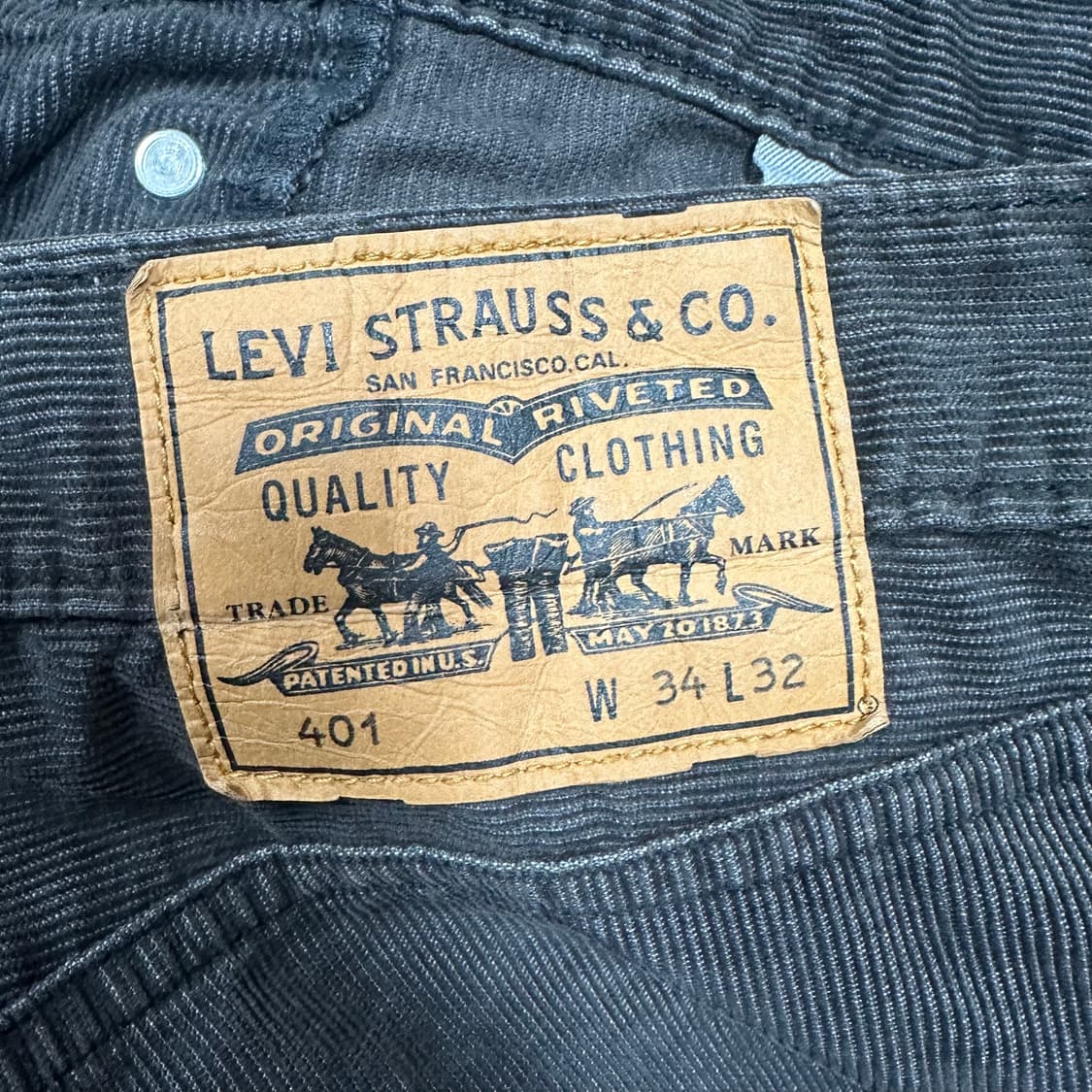 ✨ (바배) 리바이스 401 코듀로이 데님 팬츠  상품이미지3