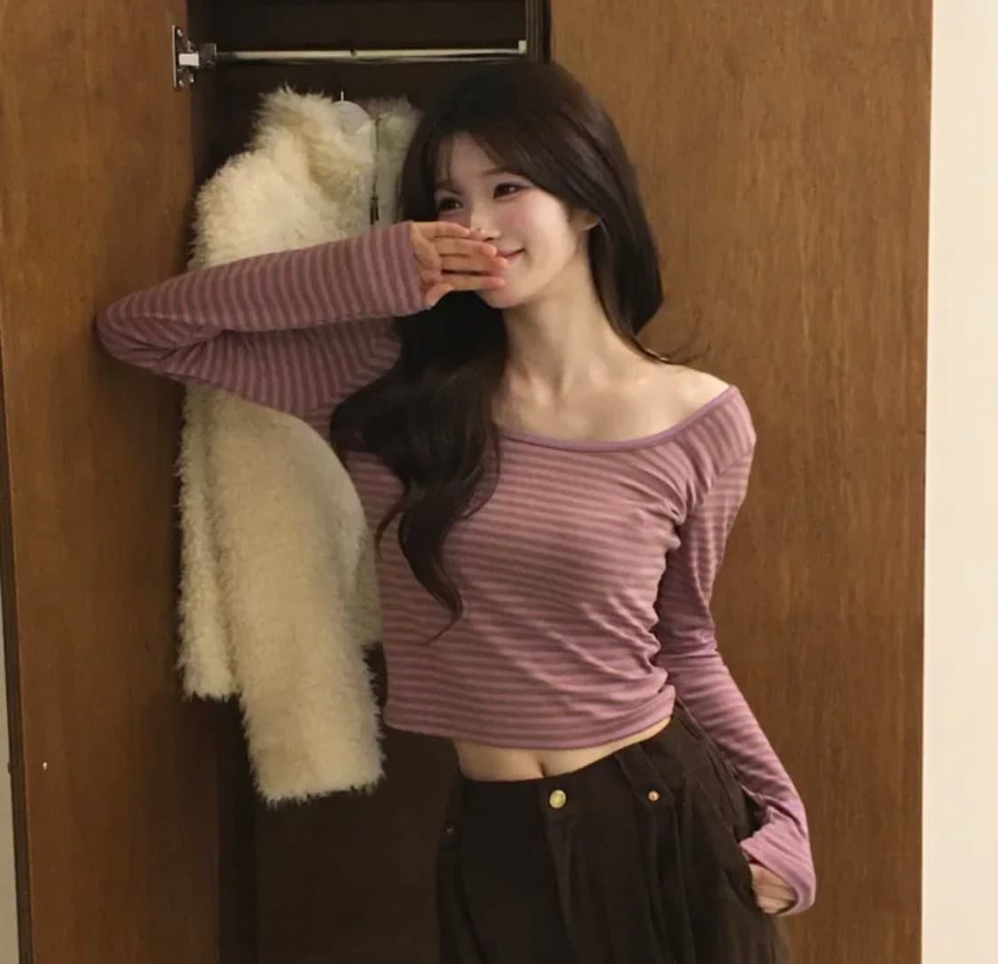 유넥 스트라이프 티 상품이미지1