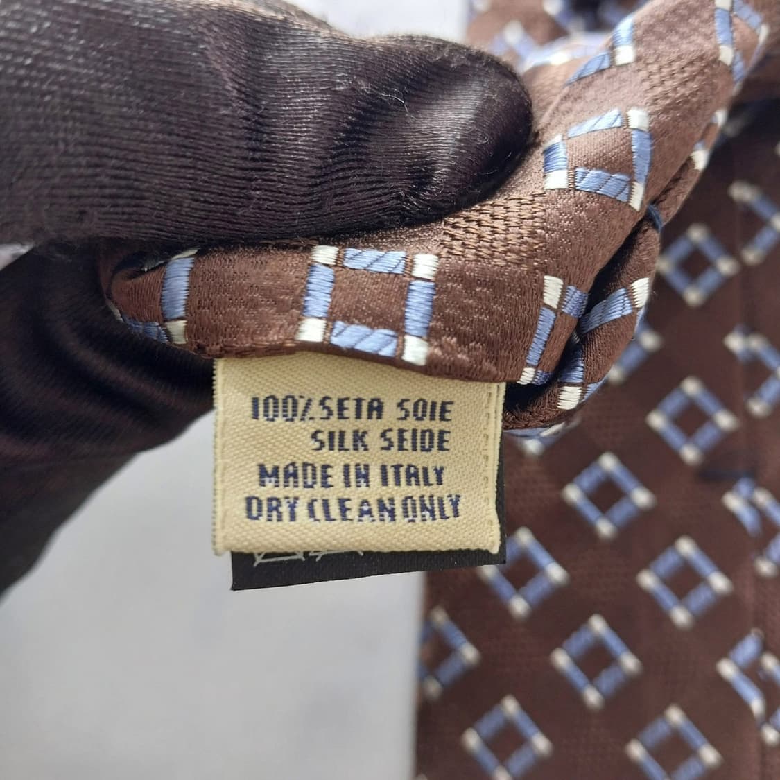 알테아 실크 브라운 체크 자카드 넥타이 9.2cm A+등급 K1489
 상품이미지8