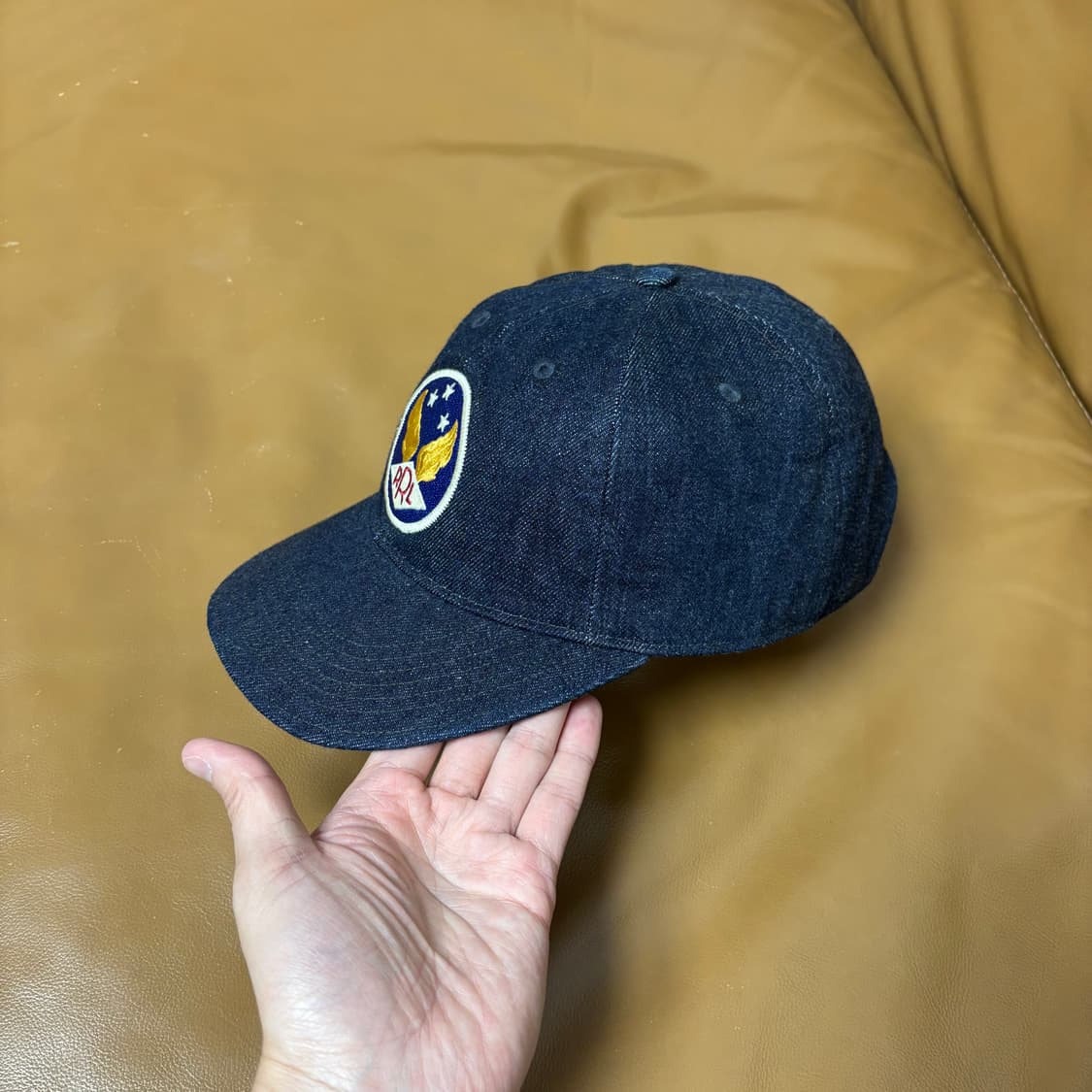 RRL 더블알엘 랄프로렌 폴로 6패널 볼캡 모자 워시드 데님 상품이미지4