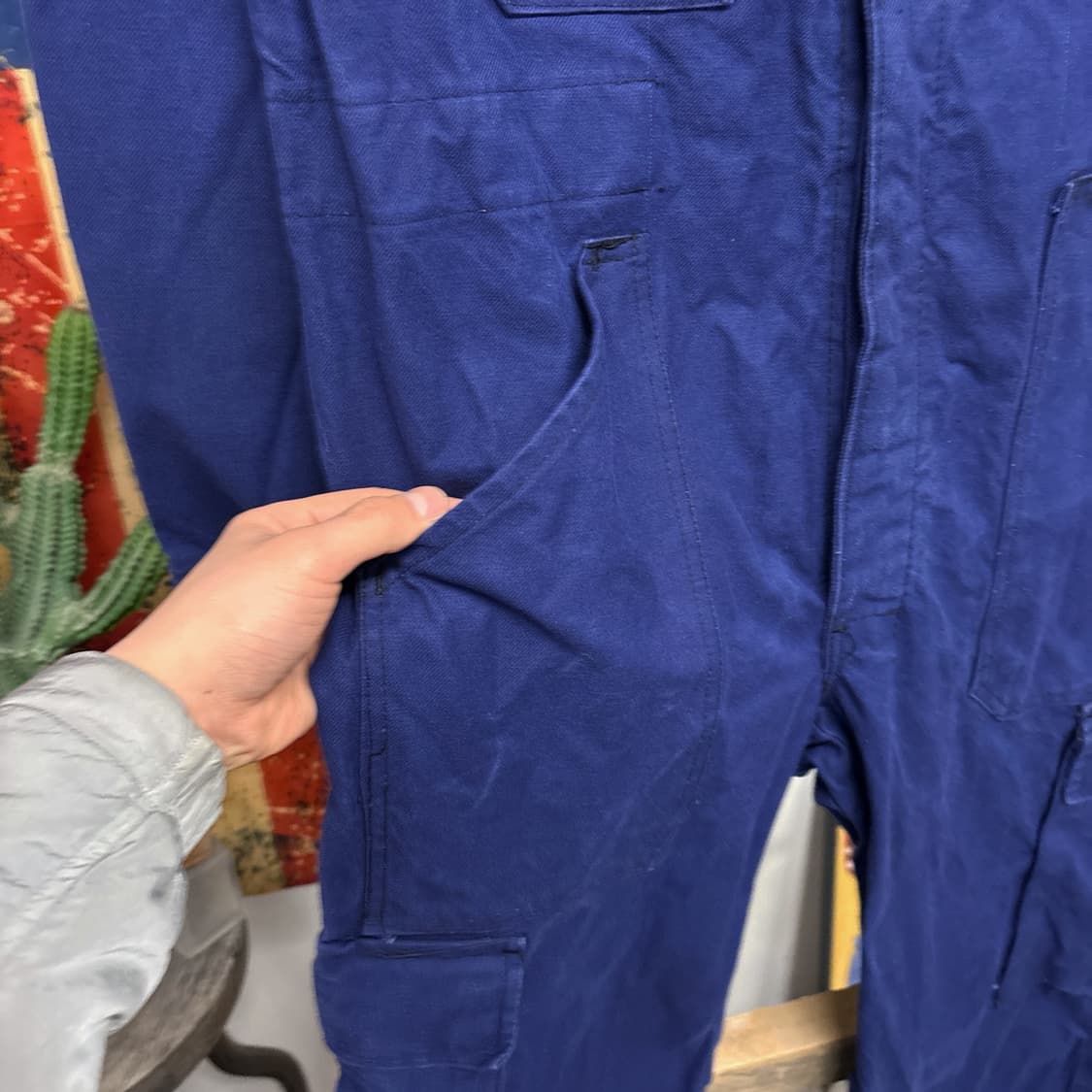 80~90s 프렌치 워크웨어 코튼트윌 커버올 점프수트  N955 상품이미지7