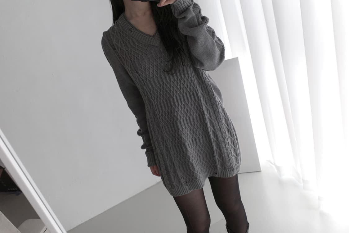 guess) damage long knit 상품이미지6