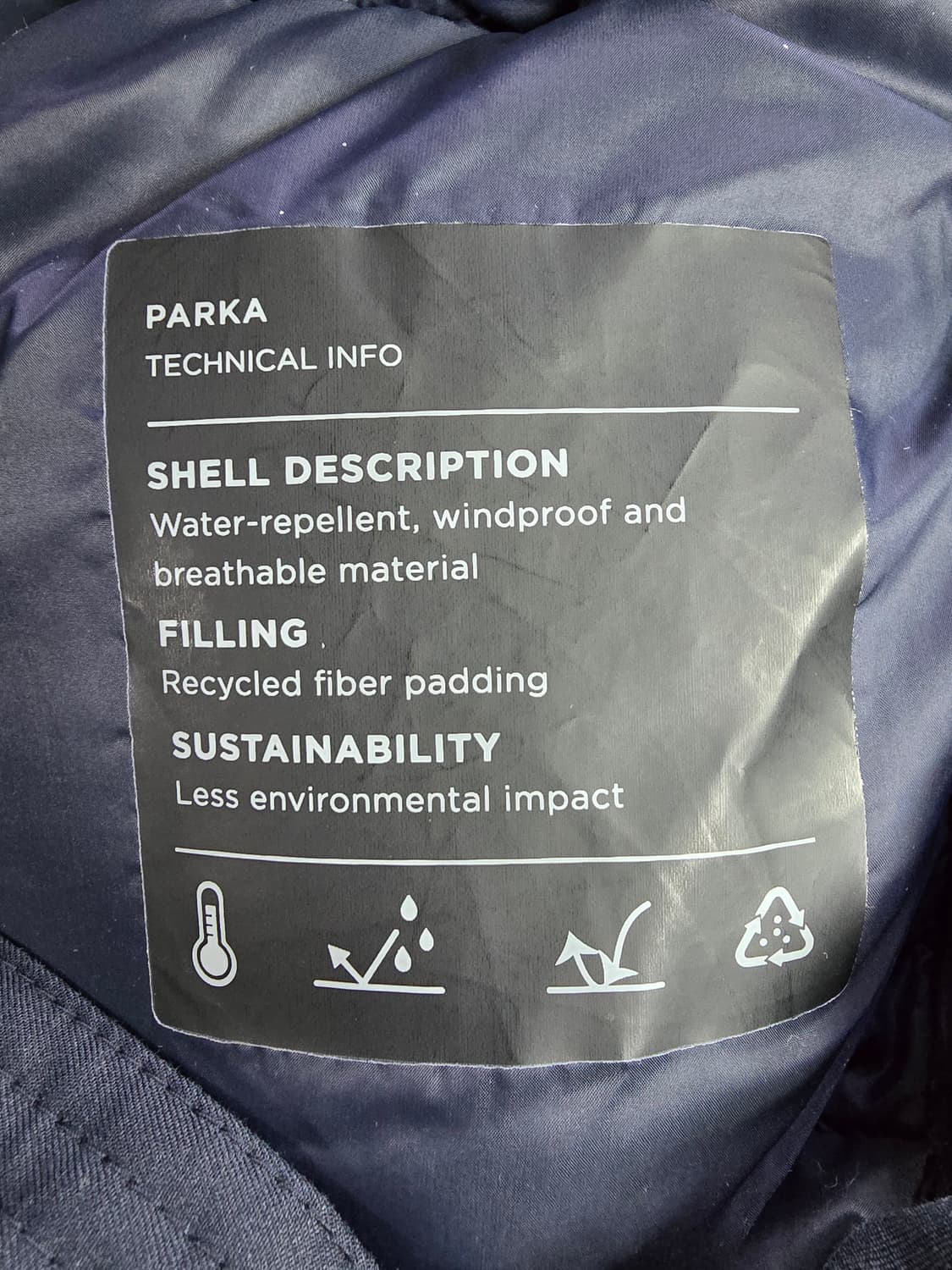 망고 네이비 후드 퍼 패딩 (1424) 상품이미지3