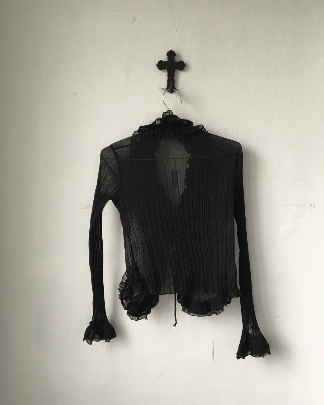 Ruffle point pleats cardigan 상품이미지4