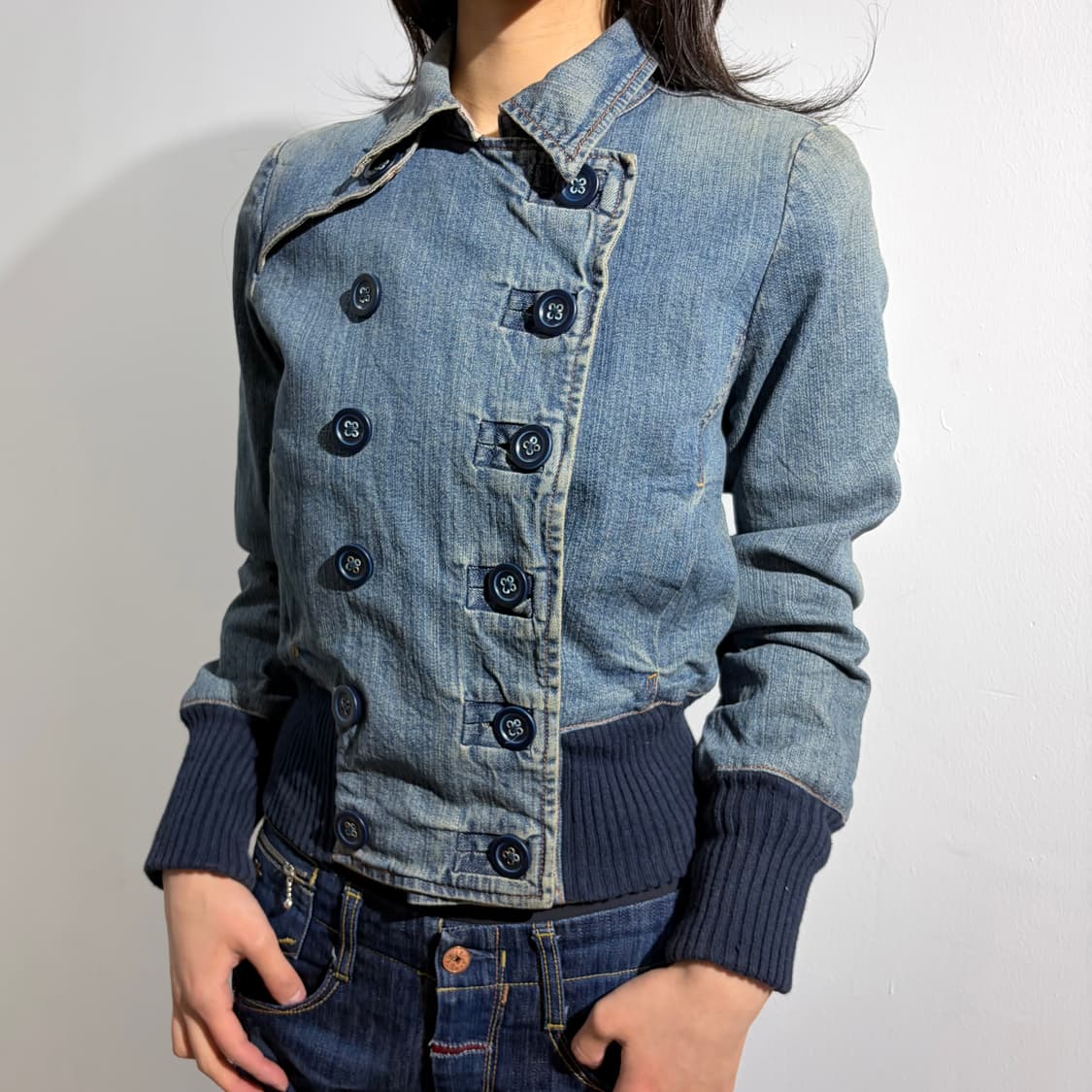 GAP 갭 데님 더블 숏자켓 상품이미지1