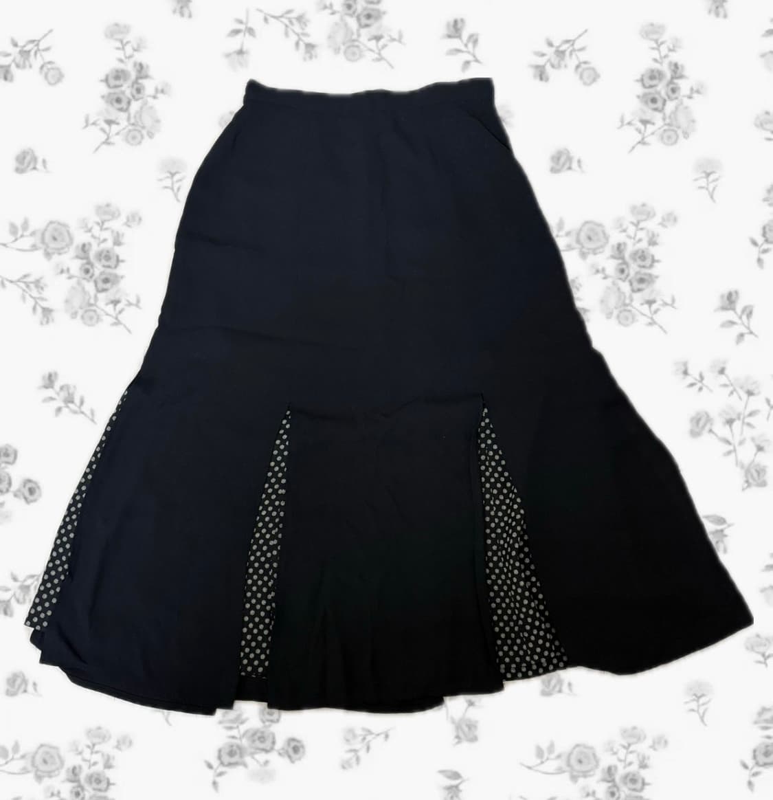 mid-length skirt 절개 포인트 미디 스커트 상품이미지1