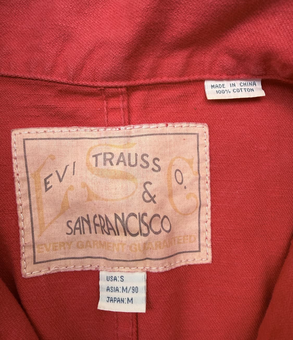 Levi’s 1999 레드 워크 커버올 자켓 m 상품이미지4