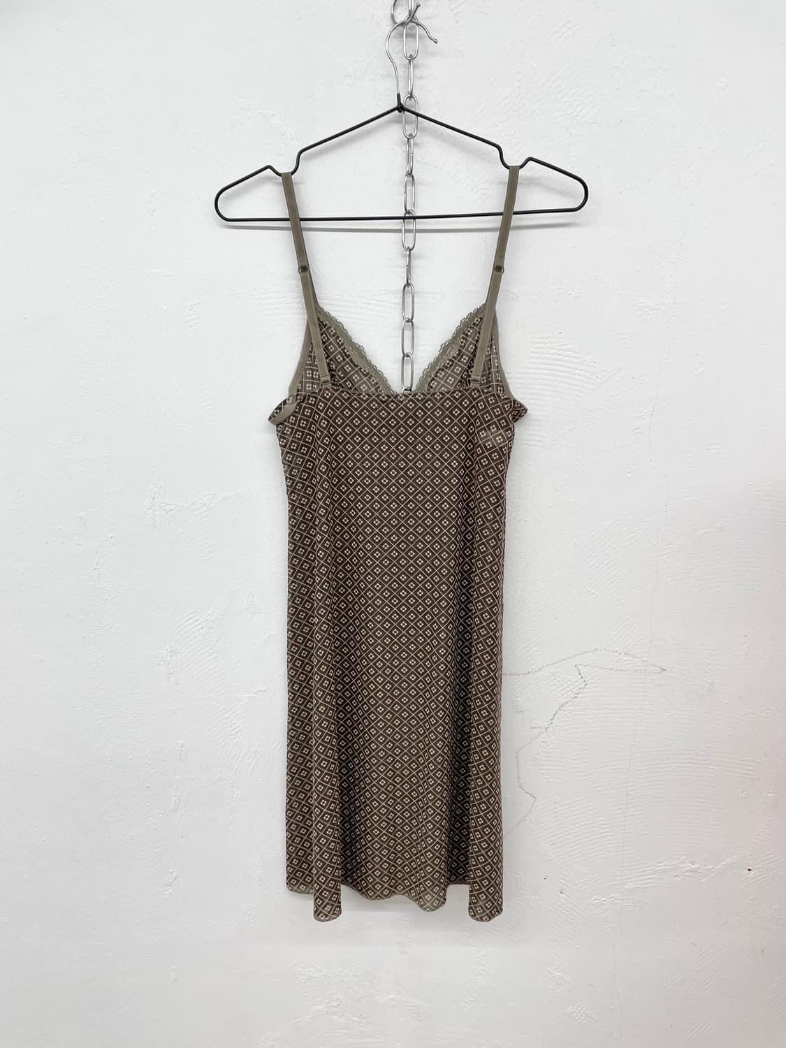 브라운 패턴 레이스 슬립 상품이미지6