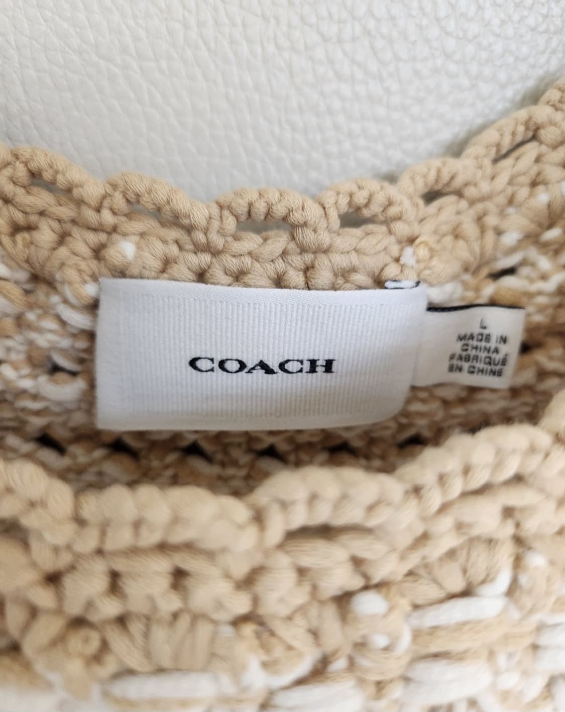 (새상품 )코치 네트 니트 크롭 탑 L사이즈 상품이미지7