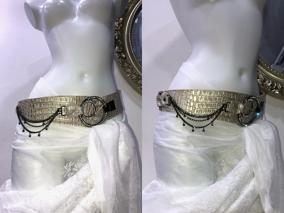 cubic chain detail belt (예약중) 상품이미지4