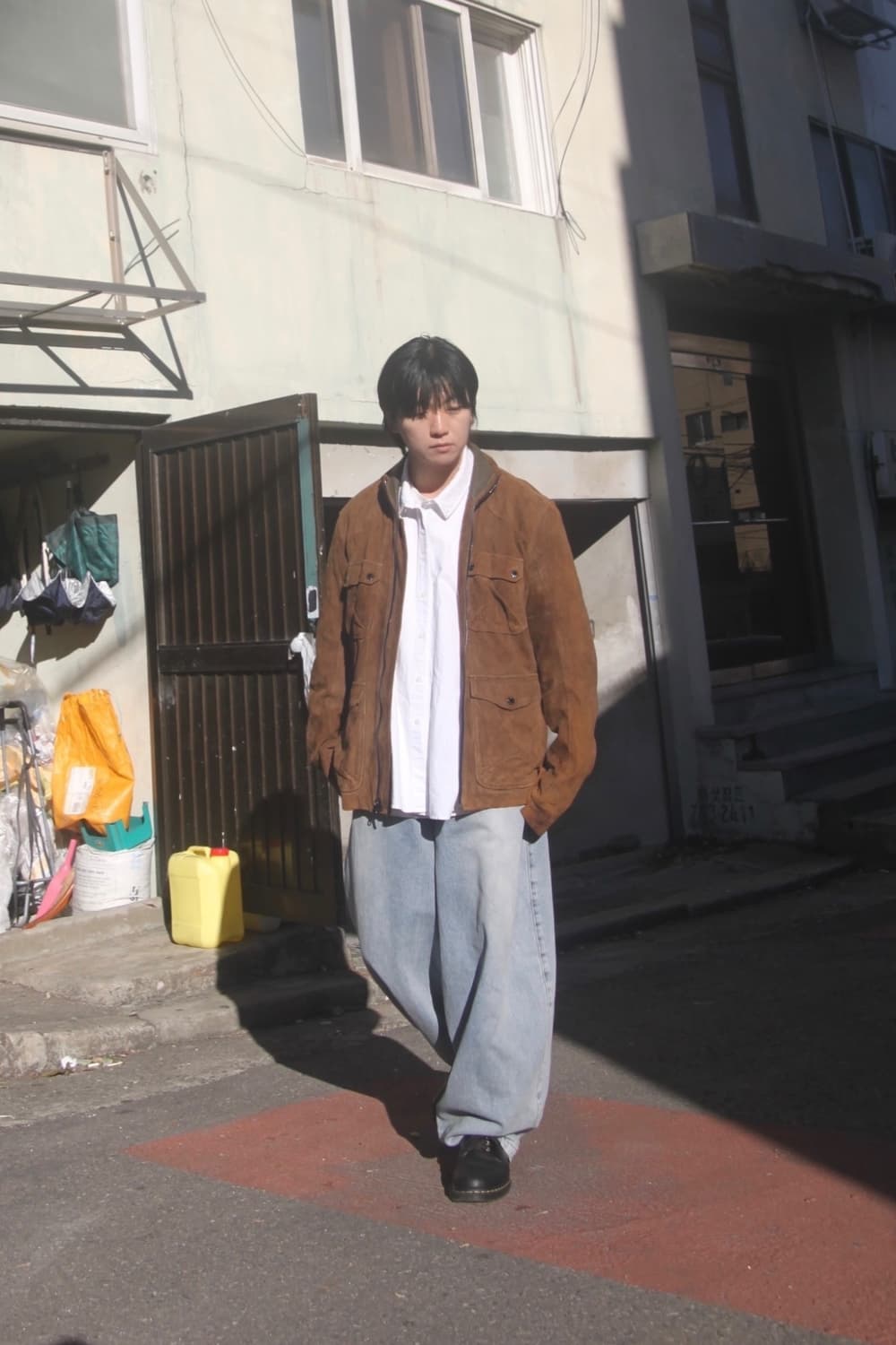 아르마니 익스체인지 빈티지 스웨이드 레더 자켓 상품이미지2